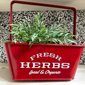 Retro Style Tin Herb Container